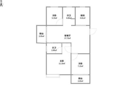 香桐湾（P01-14地块） 3室 2厅 117平米
