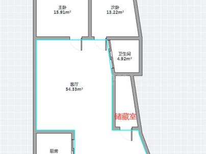 龙泉公寓 2室 1厅 98平米