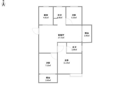 香桐湾（P01-14地块） 3室 2厅 100平米