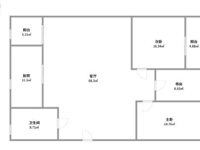 永定家园 3室 2厅 108平米