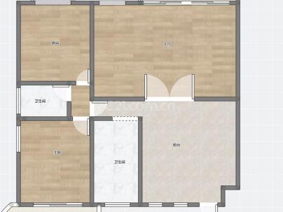 新田园一组团 3室 1厅 125平米