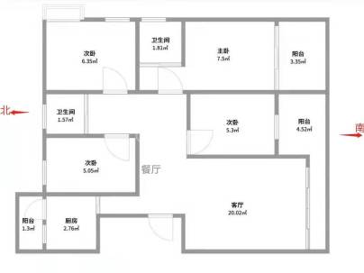东方明珠城住宅区 5室 2厅 180平米