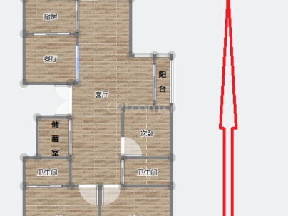 振双大厦 4室 2厅 145平米