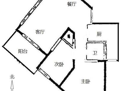 简巷公寓 2室 1厅 79平米