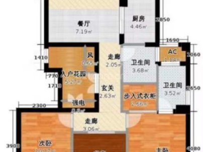江景花园(大自然滨江花园) 3室 2厅 101平米