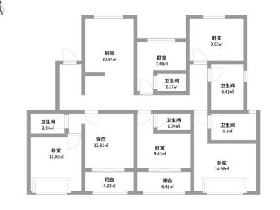 新塘东苑 5室 2厅 161平米