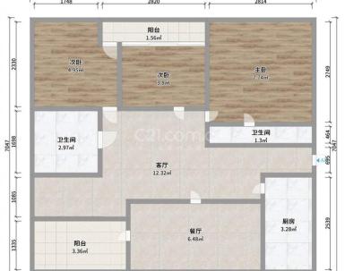 豪康锦苑 3室 3厅 146平米