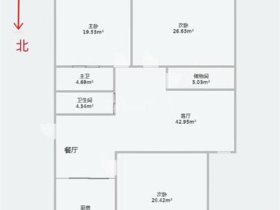 保利大楼 3室 1厅 107平米