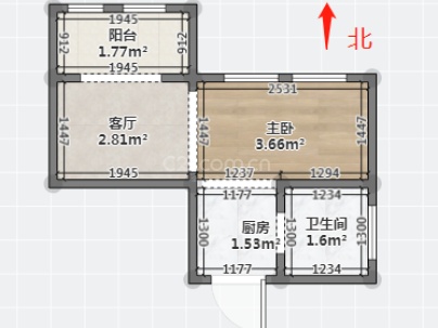 诚泰锦园 1室 1厅 25平米