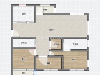 华城公寓 3室 2厅 136平米