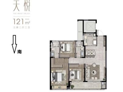 华润置地九悦 3室 2厅 121平米