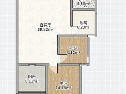 锦桂大厦 2室 1厅 73.33平米