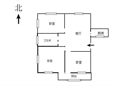 新桥1组团（金蟾一组团） 3室 2厅 89平米