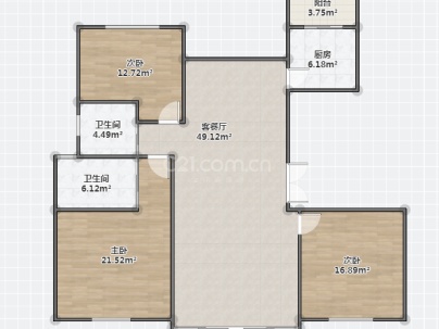 江前里 3室 2厅 139平米