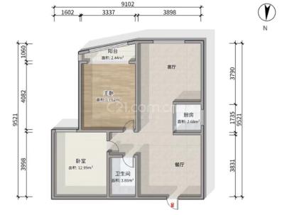 八仙楼小区 2室 1厅 106平米