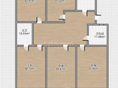 安澜小区 3室 1厅 104.6平米