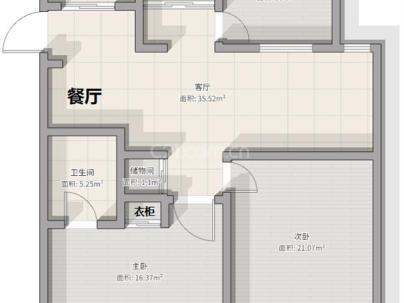 天盛花园 3室 1厅 110平米