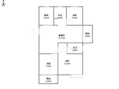 香桐湾（P01-14地块） 3室 1厅 110平米