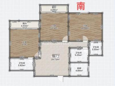教新红色家园 3室 2厅 103平米