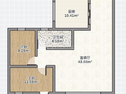 香桐湾（P01-14地块） 2室 1厅 82平米