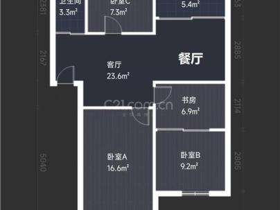 上陡门5组团 3室 2厅 89.94平米