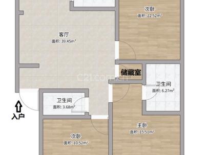 宏源锦园 3室 1厅 116平米