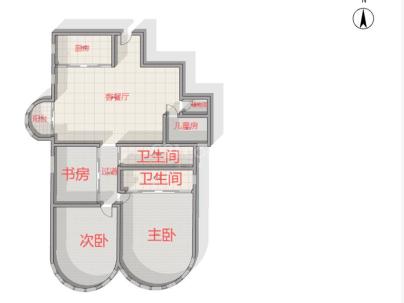 香港大厦 3室 2厅 160平米