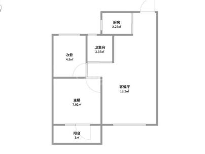 香桐湾（P01-14地块） 2室 1厅 88平米