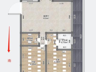 双桥小区 3室 2厅 100平米