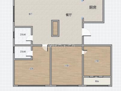 大公馆一期（新鸿花园） 3室 2厅 125平米