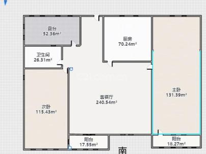 昌西花园 2室 2厅 100平米