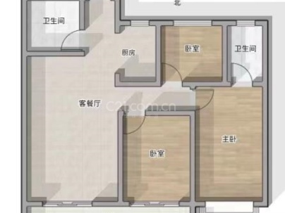 东欣华庭（A-19地块） 3室 2厅 108平米