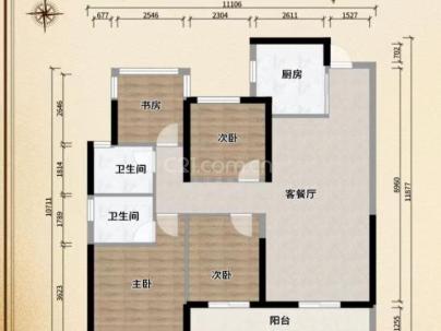 龙湖坤和天境 4室 2厅 128平米