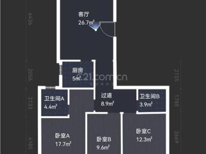 金韵华庭（南塘C-30地块安置房） 3室 2厅 131平米