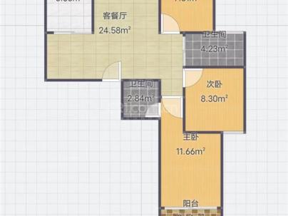 金滨嘉园 3室 1厅 154平米