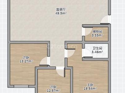 霞鸿锦园 3室 2厅 123平米