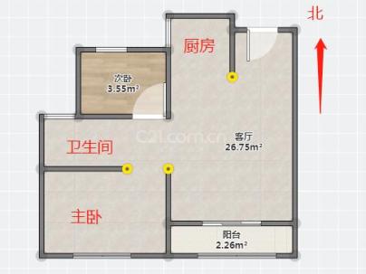 双桥小区 3室 1厅 111平米