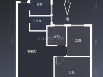 忆江嘉园三组团 2室 2厅 90.54平米