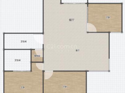 金开利花园 3室 2厅 142平米