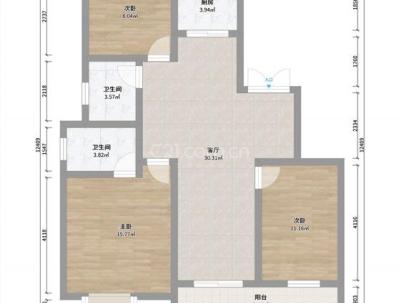 瓯鹿幸福里 3室 2厅 130.77平米