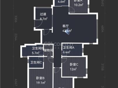 清晖园 3室 2厅 170平米