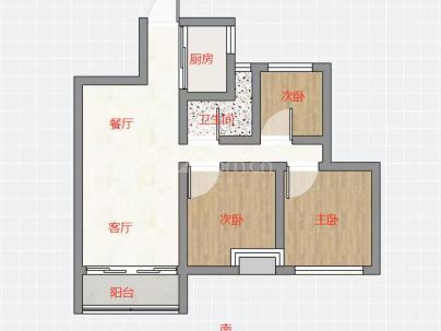 滨沁华庭（洪殿单元f-28地块） 3室 2厅 106平米