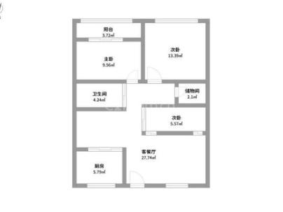 高华公寓 3室 2厅 110.19平米