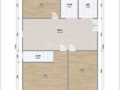 立体城富江庭(望江府） 3室 2厅 119平米