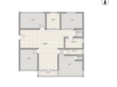 翡翠公馆（中翠园） 3室 2厅 135平米