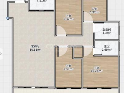 森海名邸（中铁建未来视界） 4室 2厅 131平米