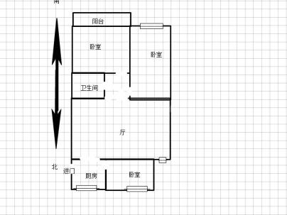 华海广场 2室 1厅 100平米