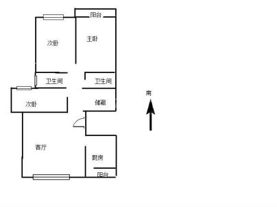 桂华家园 3室 2厅 109平米