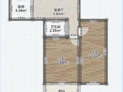 上陡门8组团 2室 1厅 63平米