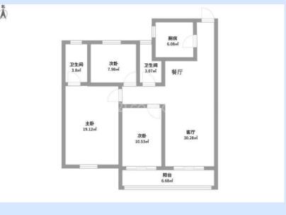 源盛嘉园二组团 3室 2厅 97平米